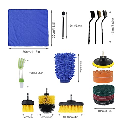 MAYALI 27 unids Coche Detalle Conjunto de cepillos Auto Wheels Air Vent Emblemas Limpieza interior Herramientas de limpieza de automóviles Dirt Dust Polvo Lavado Lavado Accesorios ( Color : 27pcs )