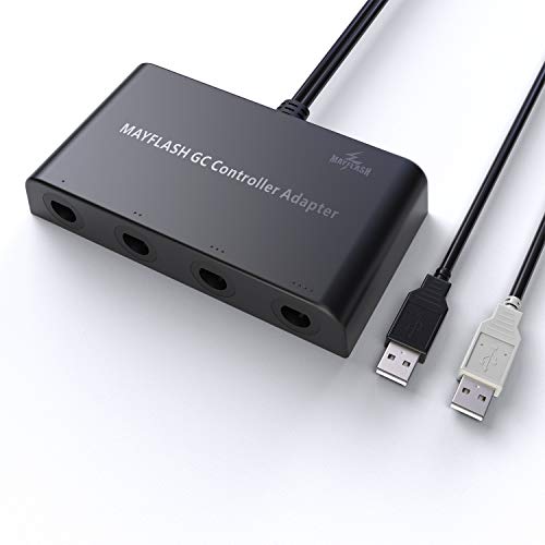 Mayflash GC Controller Adapter for Wii U, PC USB and Switch, 4 Port