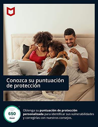 McAfee Total Protection 2022 | 1 dispositivo | 1 año | Antivirus, seguridad en Internet, administrador de contraseñas, VPN, protección de la identidad | PC/Mac/Android/iOS | Por correo postal