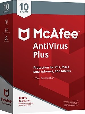 McAfeeÂ AntiVirus Plus 10 Dispositivos (1-10 Usuarios) [En caja]