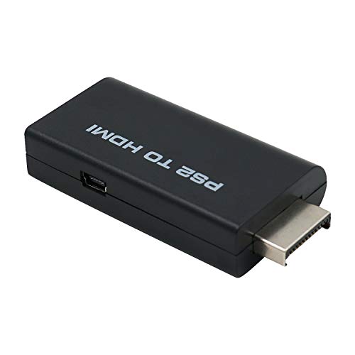 Mcbazel Adaptador de audio y video Convertidor PS2 a HDMI con salida de audio de 3.5 mm para HDTV HDMI Monitor