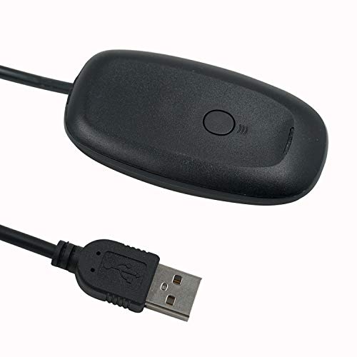 Mcbazel Adaptador de Receptor inalámbrico inalámbrico USB 2.0 para Microsoft Xbox 360 Desktop Pc Laptop Gaming,Receptor Xbox 360 - Negro