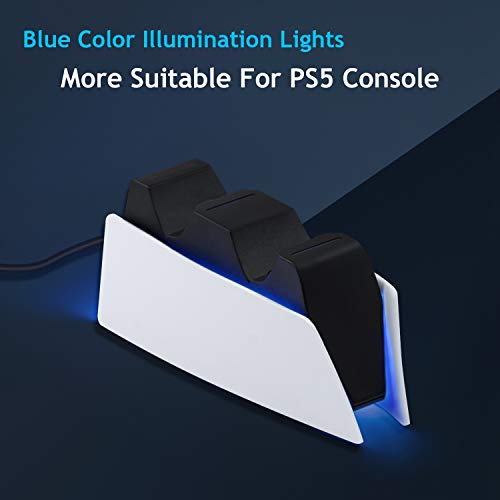 Mcbazel USB Estación de carga para PS5 Controller Charging Docking Station con luces LED Carga Rápida/ Tri-protection