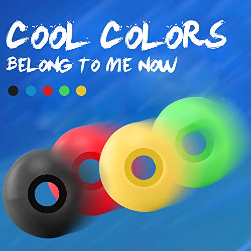 MCTY 4 ruedas para monopatín, ruedas oscilantes dobles de poliuretano de alta velocidad de 52 mm x 32 mm, ruedas de repuesto para monopatín, color negro