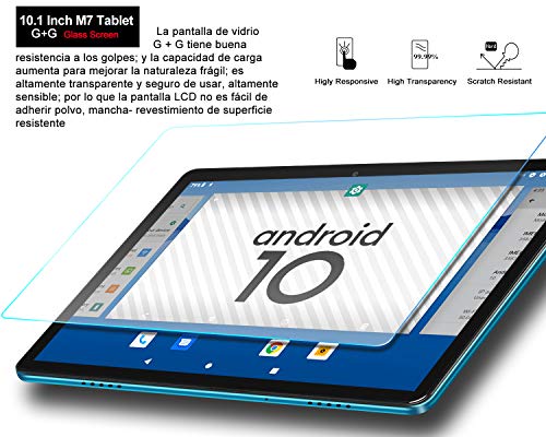 MEBERRY Tablet 10 '' HD IPS Ultra Rápido Android 10 Pro 8-núcleos 1.6Ghz Tableta 128GB Expandible - Certificación Google GMS - 8000mAh | WI-FI | Bluetooth | GPS(5.0+8.0MP Cámara), Ratón+Teclado, Azul