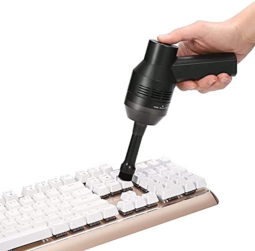 MECO Mini Aspirador de Teclado para Ordenador, Aspiradora Portátil Inalámbrico Recargable con Li-batería Aspirador con Gel, para Coche, Mesa, Escritorio, Sofá, Laptop, Migas, Virutas de lápiz, Cabello