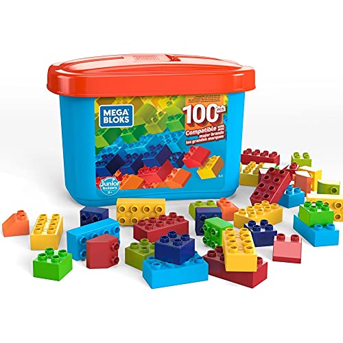 Mega Bloks Caja de 100 bloques de construcción, juguetes niños +2 años (Mattel GJD21)