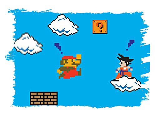 MERCHANDMANIA Corbata Elegante Goku Retro 8 bits Dragon Ball Suave Poliester