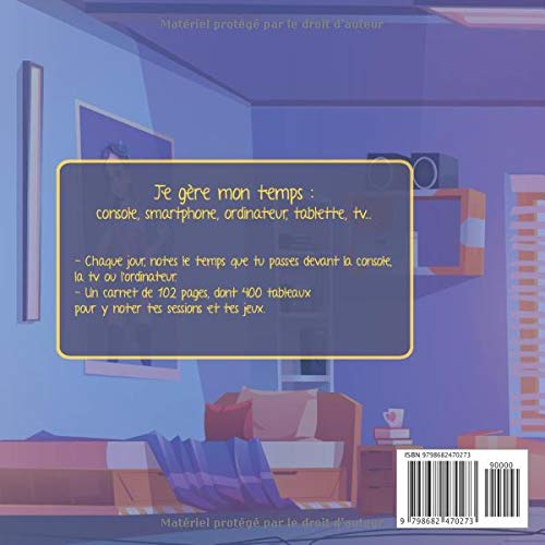 Mes sessions de jeux sur console, ordinateur, smartphone, tablette, tv: Je note chaque jour le temps que j'y passe, les jeux auxquels je joue, etc... Format 20,96 x 20,96 cm (Famille et Cie)