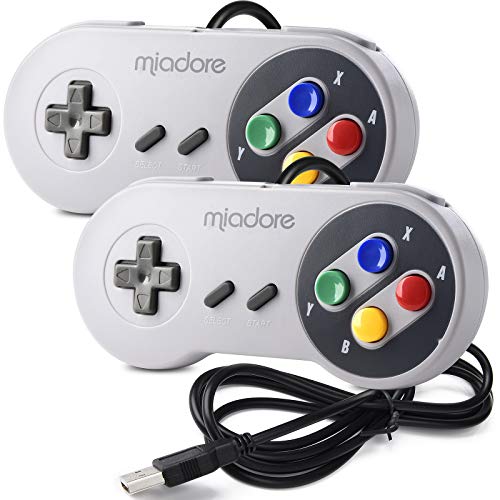 miadore 2X Classic USB Gamepad Retro Controlador USB de Juegos SNES para Windows, PC, Mac y Raspberry Pi System