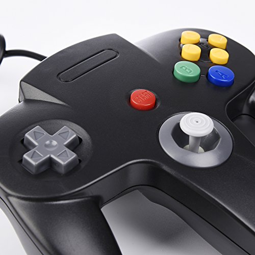 miadore 2X USB N64 Control Gamepad Joystic Mando de Juegos para PC Mac Windows (Noir x2)