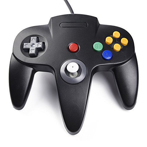 miadore 2X USB N64 Control Gamepad Joystic Mando de Juegos para PC Mac Windows (Noir x2)