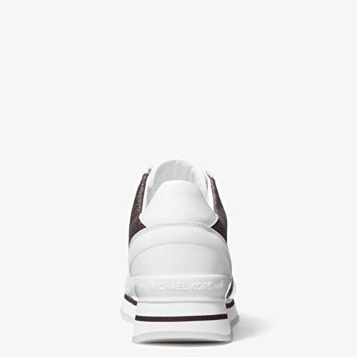 Michael Kors Zapatillas Deportivas para Mujer Billie Trainer con Logos Modelo 43S1BIFS1B Color Blanco/Marron (272 OpWhite/Brown). (Numeric_39)
