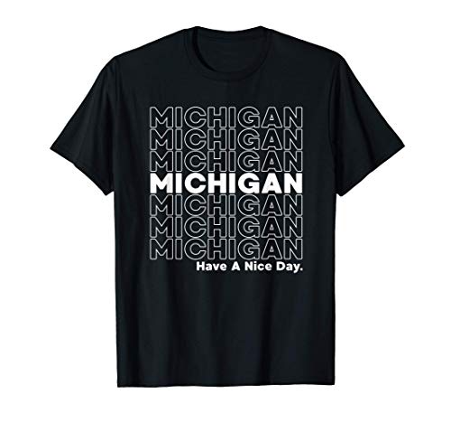 Michigan Grocery Bag Thank You Funny State Gift Camiseta