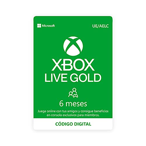 Microsoft Suscripción Xbox Live Gold - 6 Meses | Xbox Live - Código de descarga