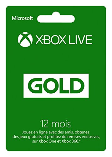 Microsoft Xbox 360 LIVE 12-Month Gold Subscription Card, FR - accesorios de juegos de pc (FR)