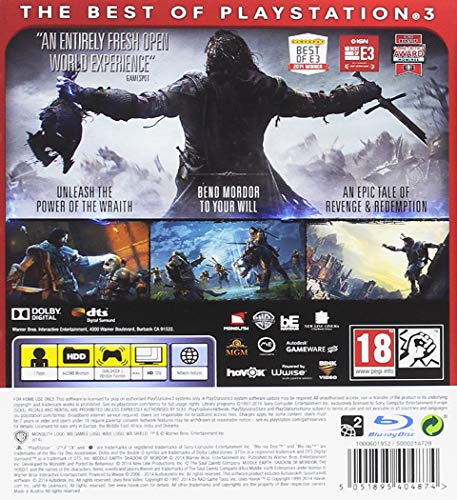 Middle-Earth Shadow of Mordor (PS3) (New)