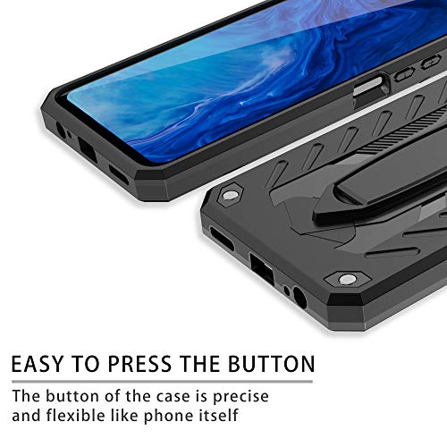 MILAN NICE Funda para Huawei Honor 8X de Silicona y PC Antigolpes Carcasa Protectora Anti-arañazos y Antideslizante con Soporte Incoporado (Negro)