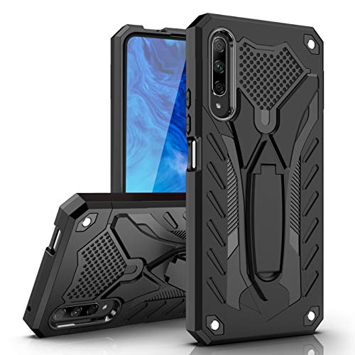 MILAN NICE Funda para Huawei Honor 8X de Silicona y PC Antigolpes Carcasa Protectora Anti-arañazos y Antideslizante con Soporte Incoporado (Negro)