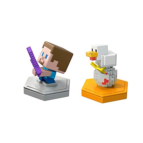 Minecraft Boost Pack de 2 Minifiguras Steve y Chicken (Mattel GKT42)