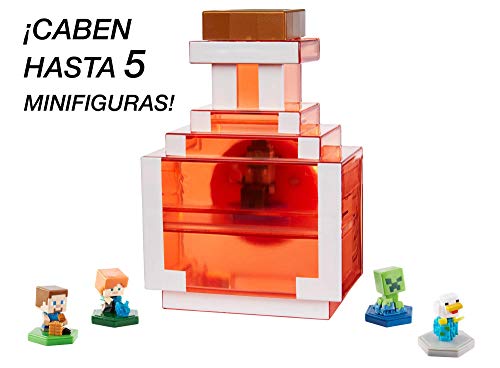 Minecraft - Caja para Transportar Figuras de Juguete Boost Mini (Mattel GKT45)