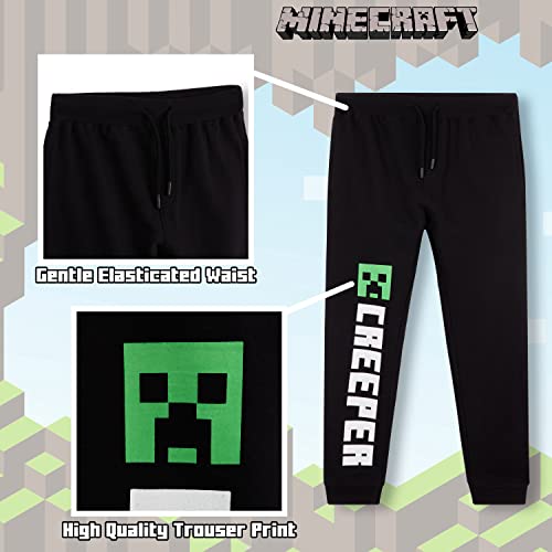 Minecraft Chandal Niño, Conjunto de 2 Piezas Sudadera con Capucha y Pantalon Chandal, Regalos para Niños y Adolescentes 5-14 Años (10-11 Años, Verde/Negro)