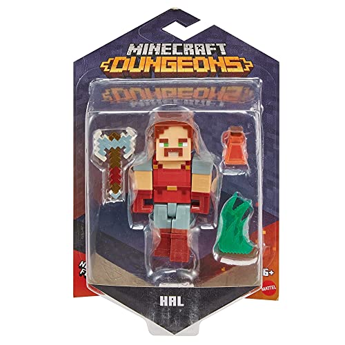 Minecraft Dungeons figura de juguete de 8cm Hal (Mattel GNC28)