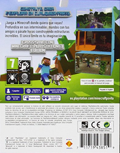 Minecraft - Edición Estándar, PlayStation Vita, Disco, Versión 120