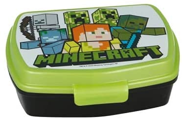 Minecraft - Fiambrera para aperitivos, caja de sándwich para niños