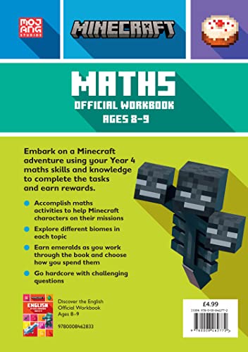 Minecraft Maths Ages 8-9: Official Workbook (Minecraft Education)