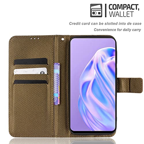 MingMing Funda para Google Pixel 3A XL, Soporte Plegable, Ranura para Tarjeta, Diamante PU Flip Phone Cover Case para Google Pixel 3A XL