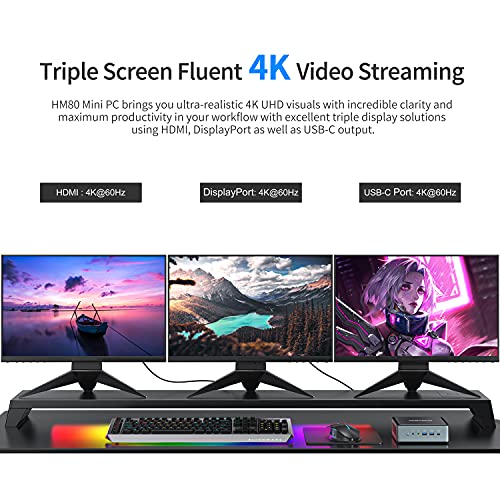 Mini PC AMD Ryzen 7 4800U de 8 núcleos hasta 4,2 GHz | 32 GB RAM 512 GB PCIe SSD | Gráficos Radeon | Windows 10 Pro | Dual WiFi 6 Bluetooth | 4K HDMI 2.0 / DisplayPort | 2X RJ45 | 4X USB 3.0