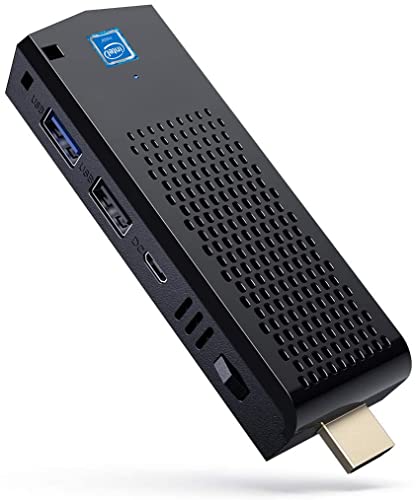 Mini PC Stick 8GB RAM 128 GB ROM, Windows 10 Pro Atom x5-Z8350 Micro computadora de escritorio portátil compatible con 4K HD, salida HDMI, WiFi 2.4G / 5G, Bluetooth, Micro PC Gigabit Ethernet