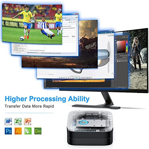 Mini PC Windows 10 Pro, NiPoGi 12GB RAM 128GB ROM Procesador Pentium J4205 Ordenadores de sobremesa, Soporte 4K HD, 2.4G + 5G Dual WiFi, Gigabit Ethernet, Bluetooth 4.2 Micro PC