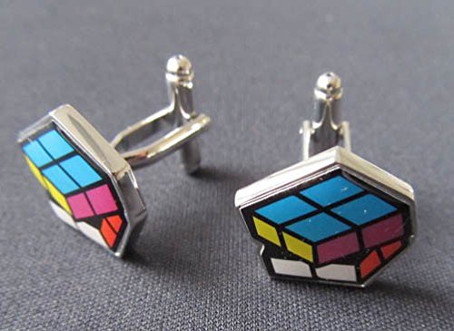 Miniblings Cubo de Rubik Gemelos Botones con la Caja de Juego de Game Cube