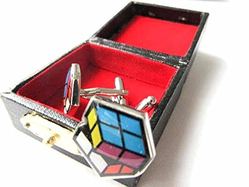 Miniblings Cubo de Rubik Gemelos Botones con la Caja de Juego de Game Cube