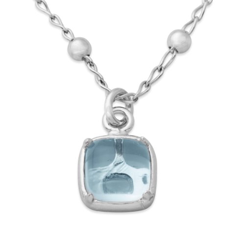 MIORE United One JA163N - Colgante de Metal bañado en rodio con topacio Azul