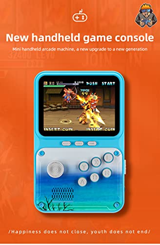 MiRUSI Q9 - Consola de juegos portátil (3 pulgadas, 500 juegos, para estudiantes), color azul
