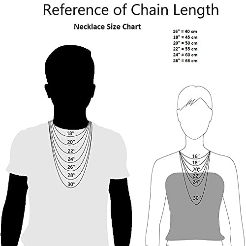 Mis Tesoritos Collar de Plata de Doble Filo de un millón de dólares con Dinero Collar (Mediano) (Longitud de Cadena Disponible 40cm- 45cm - 50cm - 55cm)