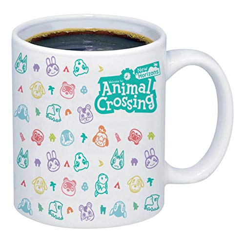 MissLi Animal Crossing New Horizons 11oz Lindas Tazas De Cerámica Blanca para Café, Té Y Leche
