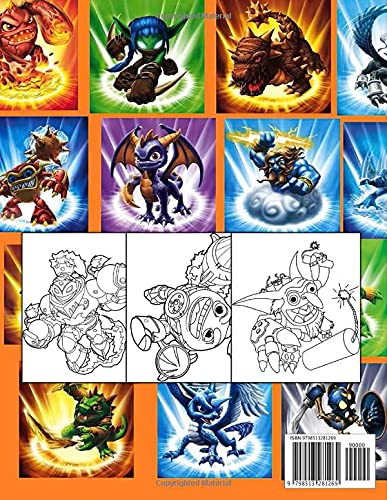 Mixigaming! - Skylanders Coloring Book: An Ideal Gift For Fans Of Video Game | Vivid Illustrations, Stimulate Creativity