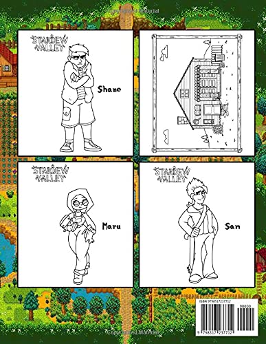 Mixigaming! - Stardew Valley Coloring Book: Vivid Illustrations, Lovely Gift For Kids And Adults Who Loves Role-playing Video Games