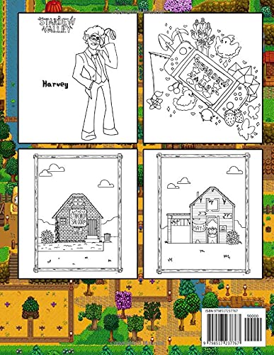 Mixigaming! - Stardew Valley Coloring Book: Vivid Illustrations, Lovely Gift For Kids And Adults Who Loves Role-playing Video Games
