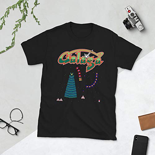 Mod.5 Arcade Galaga 1981 Space Invaders Video Game Juego 80s Retro Vintage Gaming Console Aliens 8-bits Gamer Camiseta T-Shirt