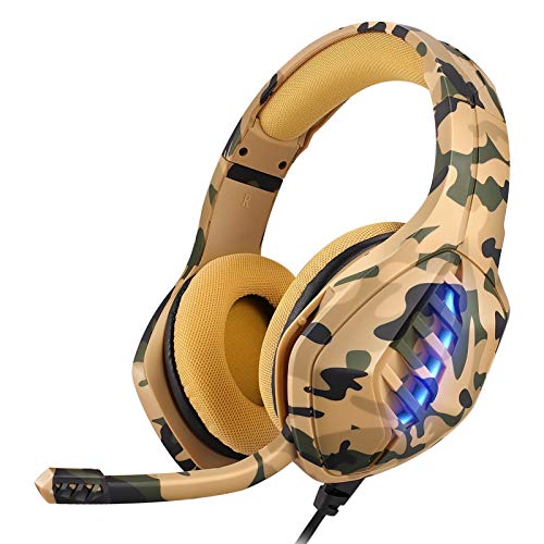 Moimhear Cascos Gaming, Auriculares Gaming, Auriculares Ps4, Auriculares para Xbox One, Cascos Gaming con Sonido Envolvente y Reducción de Ruido