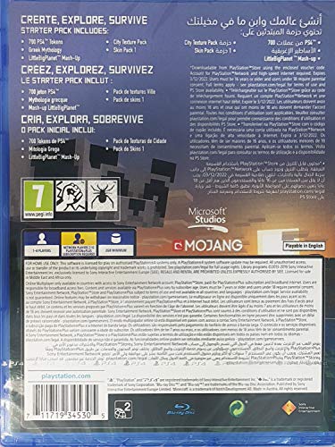 Mojang Minecraft PS4 + Microsoft Minecraft Minecoins Pack: 1720 Monedas, Xbox One, Online Game Code