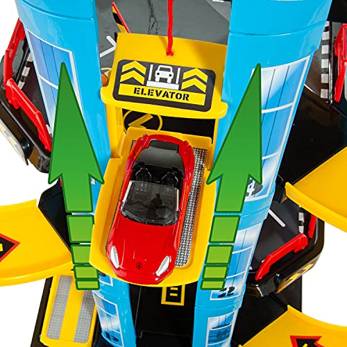 MOLTO | Parking Infantil de 4 Plantas con Garaje, Rampas, Helipuerto, Lavadero, Ascensor y Gasolinera | Incluye un Helicóptero | Juguetes Educativos para Niños y Niñas | De 3 a 8 años