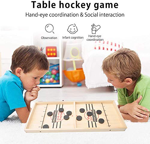 MOMSIV Fast Sling Puck Game Paced, Gioco da Tavolo da Hockey,Table Desktop Battle, Board Games Giocattoli per Adulti Gioco di Scacchi interattivo Genitore-Figlio Gioco da Tavolo