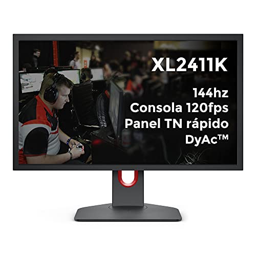 Monitor para juegos BenQ ZOWIE XL2411K de 24 pulgadas a 144 Hz / 1080p / Compatible con PS5 y Xbox a 120 fps / Panel TN de respuesta rápida nativa / DyAc / Black eQualizer / Color Vibrance