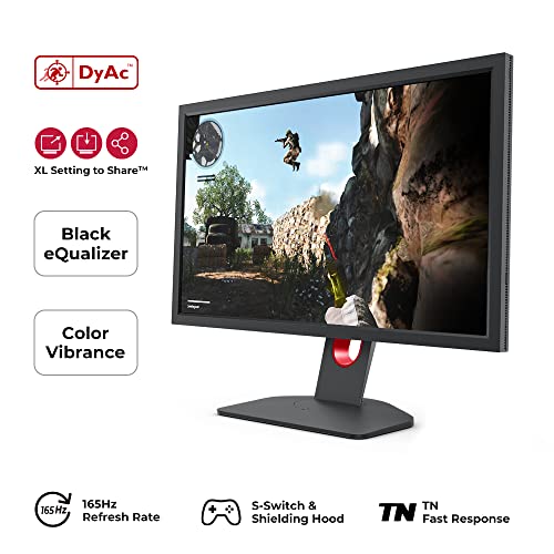 Monitor para juegos BenQ ZOWIE XL2731K de 27 pulgadas a 165 Hz / 1080p / Compatible con PS5 y Xbox a 120 fps / Panel TN de respuesta rápida nativa / DyAc / Black eQualizer / Color Vibrance